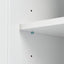 Tall and Wide Storage Cabinet with Doors for Bathroom/Office, Three Drawers, White - Korvel