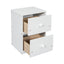 Twin Loft Wood Bed with Under-bed, Built-in Desk, a Storage Cabinet of 2 Drawers, Guardrails, Ladder,White - Korvel