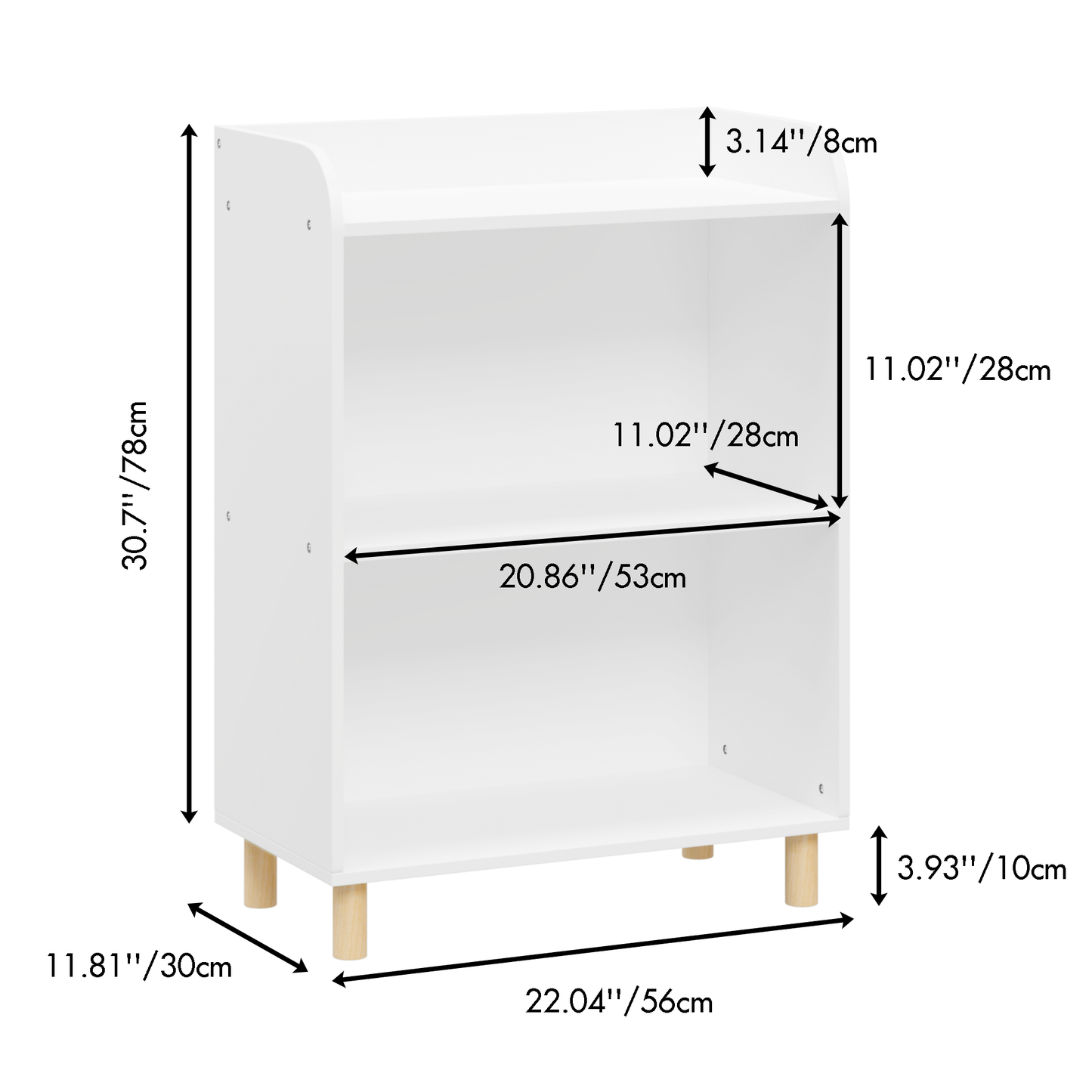 Kids 3-Tier Bookcase - Premium Children's Book Display & Toy Organizer