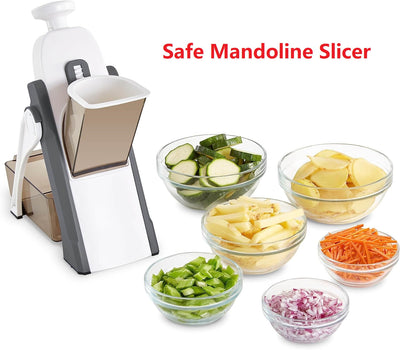 Safe Slice Mandoline for Vegetables, Meal Prep & More with 30+ Presets & Thickness Adjuster - Korvel