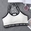 Sport Cropped Top Bra Push Up Running Yoga Bra Cotton Letters Sport Tops For Women Gym Wear Solid Fitness Bra Women Sportswear - Korvel