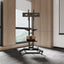 FANCO Universal Rotating TV Stand, suitable for 32-80 inch TVs, adjustable tilt height, maximum VESA 600x400mm (black) - Korvel