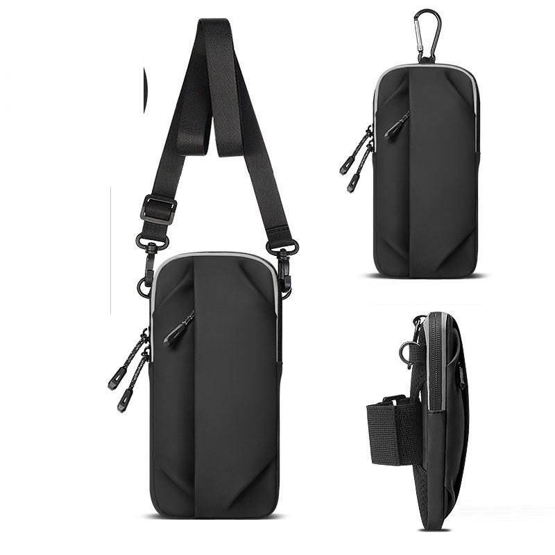 Running mobile phone arm bag for men and women, single shoulder diagonal cross bag, wrist bag, fitness sports travel equipment, - Korvel