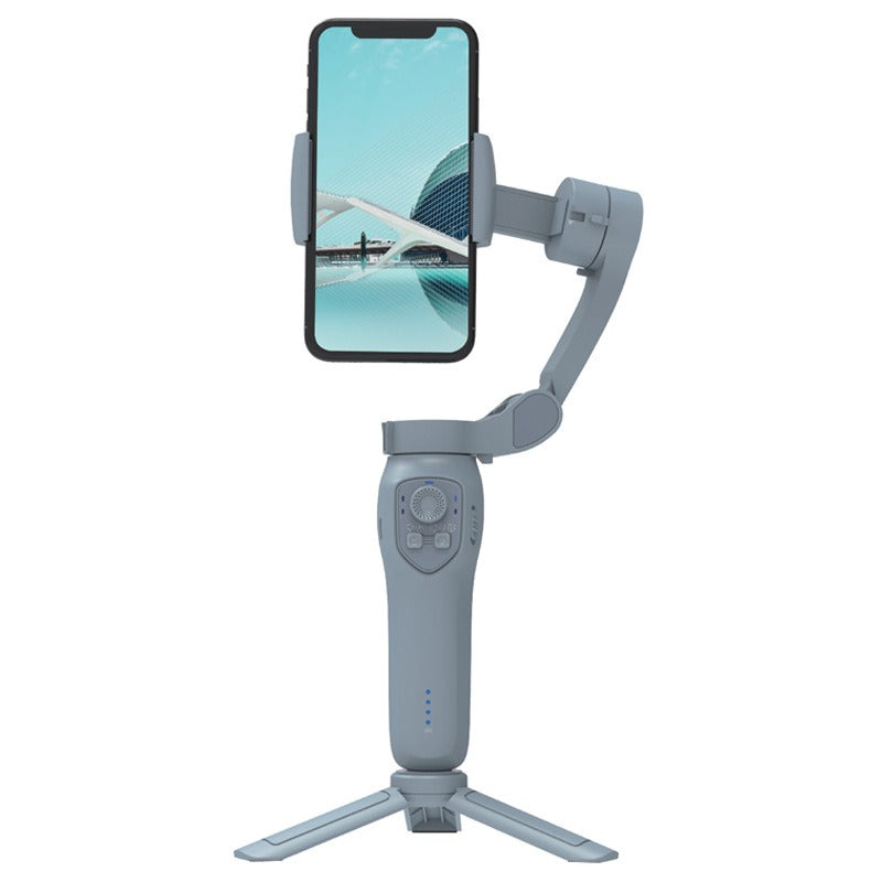 Mobile phone stabilizer handheld PTZ three-axis anti shake Tiktok live shooting vlog photo recording video selfie rod - Korvel