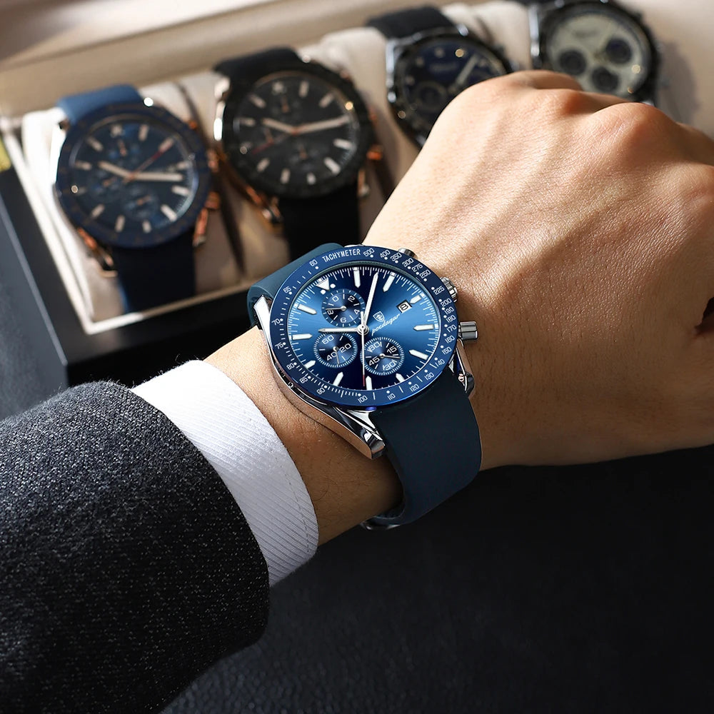 Multi-Functional Waterproof Night Light Men's Quartz Watch
