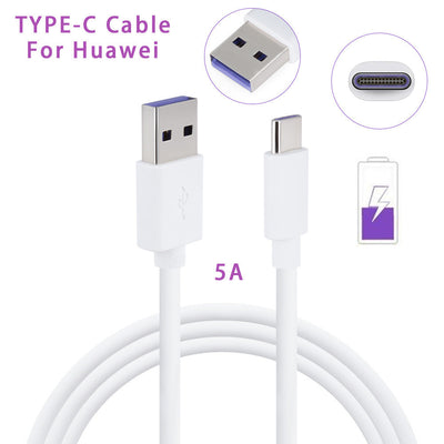 Premium USB-A to Type-C 5A Data Cable - Multiple Lengths