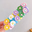 10PCS/Set Rainbow Cartoon Character Fruits Flower Nylon Elastic Hair Bands Women Girl Sweet Rubber Hair Tie Scrunchie Headwear - Korvel
