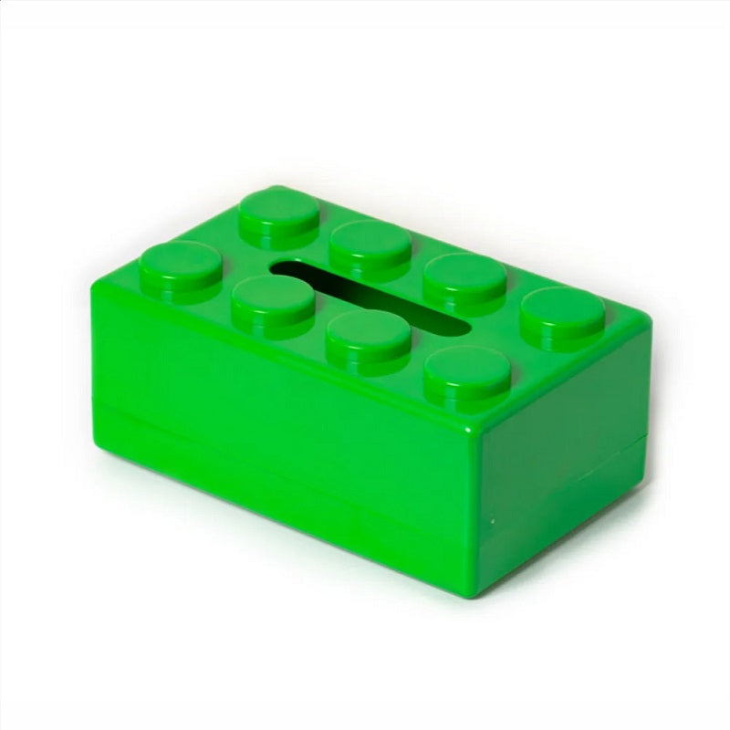 ABS Building Block Shaped Tissue Box Wall-mounted Creative Face Towel Box Organizer Perforation-free Removable - Korvel