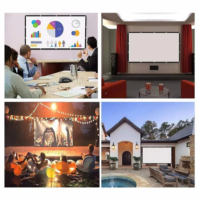 Rideau de projecteur portable pour un usage domestique et professionnel