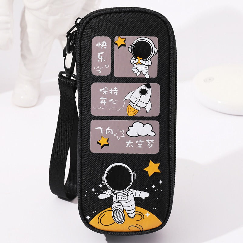 Pencil Case For Elementary School Students Pencil Case Large Capacity Children Simple Multifunctional Universe Star Stationery Box - Korvel