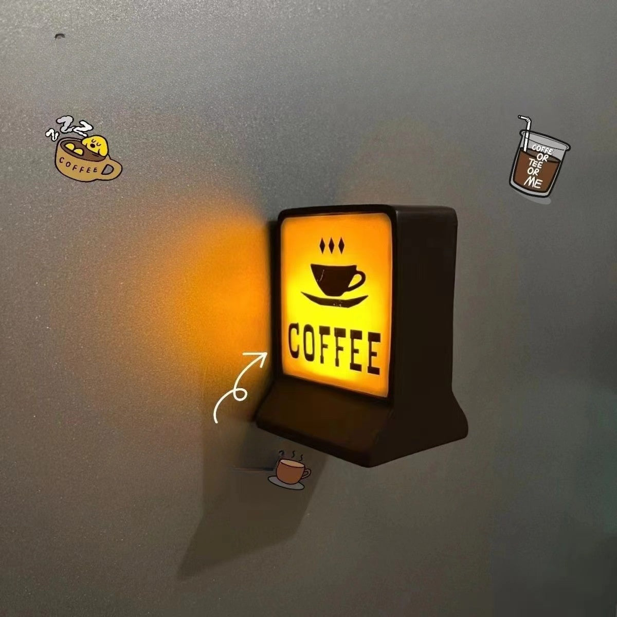Convenience store refrigerator sticker creative light display board can magnetically attract Rosen 711 family lightbox toy model to emit light - Korvel