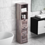 Armoire de salle de bain grise élégante avec 3 tiroirs et 2 étagères