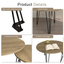27.56'' Round Nesting Coffee Table Set of 2, Circular Nesting End Table Set  Sturdy Metal Base for Living Room, bedroom, Brown - Korvel