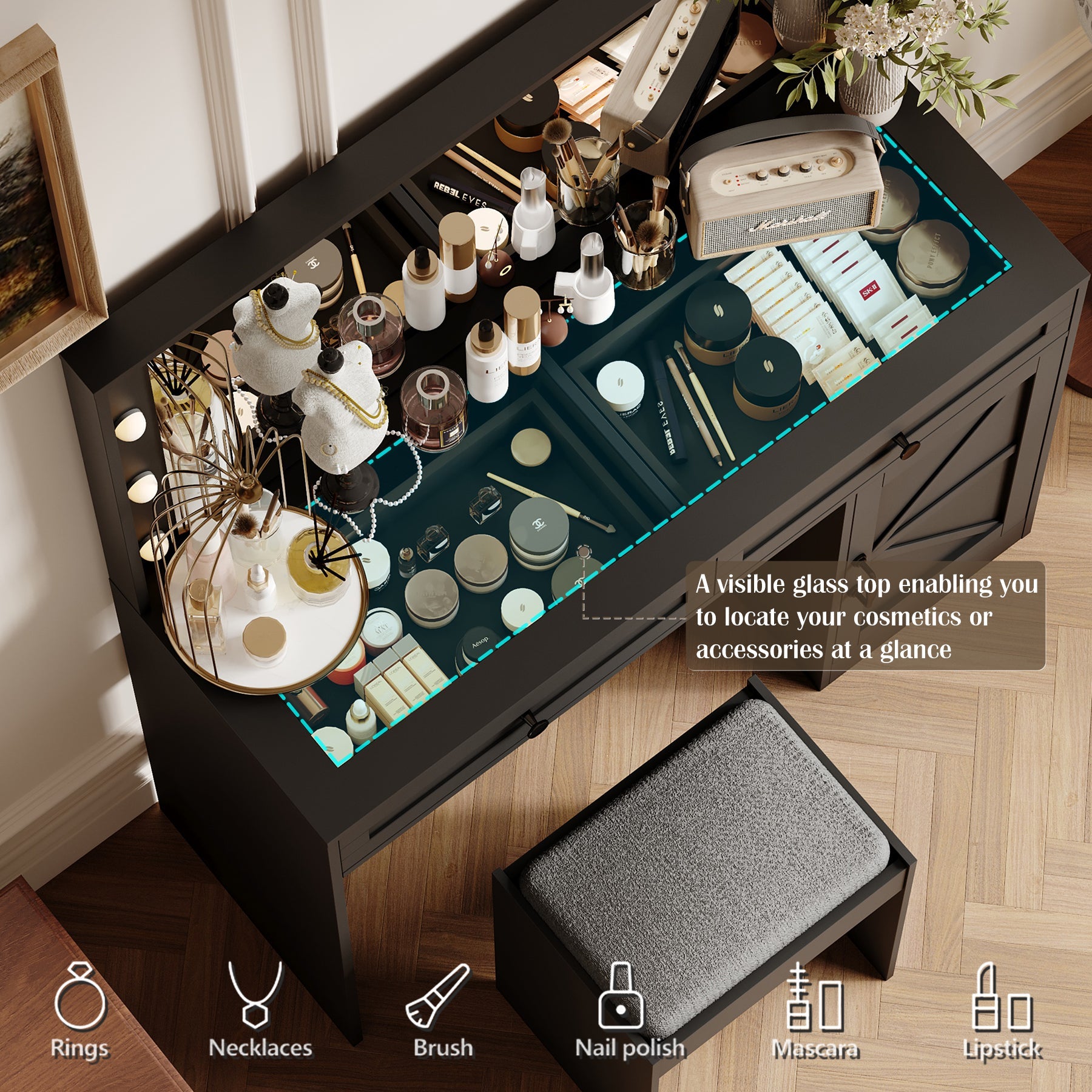 Makeup Vanity Desk - Korvel