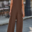 V-Neck Wide Strap Jumpsuit