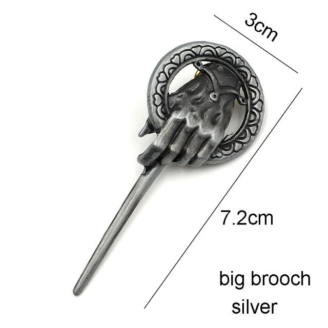 Game of Thrones Song of Ice and Fire Brooch Hand of the King Lapel Inspired Authentic Prop Pin Badge Brooches Movie Jewelry - Korvel