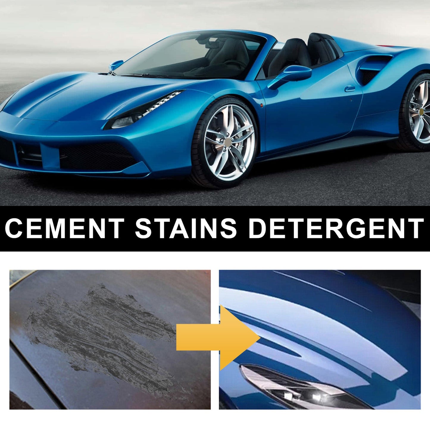 Cement Stains Detergent, Car Paint Concrete Spot Removal Stubborn Mud Cleaning - Korvel