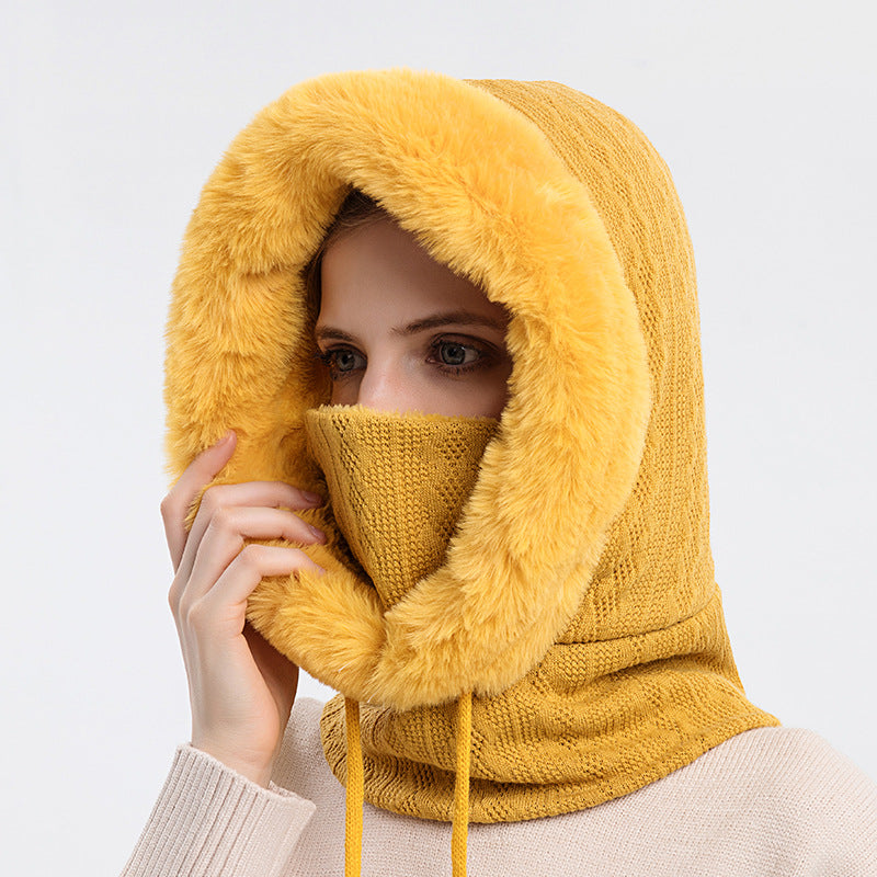 Bonnet d'hiver premium avec écharpe intégrée pour activités de plein air
