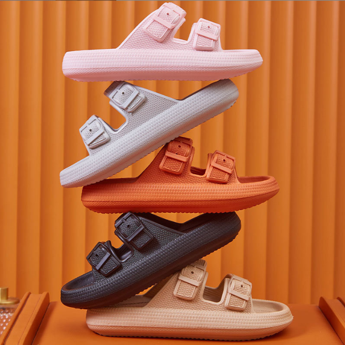 Thick soled slippers Summer home bathroom anti slip and fecal feeling Soft soled couple EVA slippers Male - Korvel
