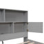 Full Size Platform Bed with Storage Headboard and Charging Station