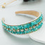 Colorful Turquoise Diamond Wide Edge Headband Set