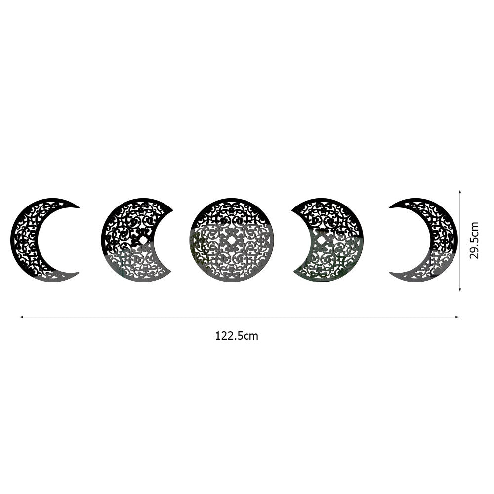 Calcomanía de Pared de Acrílico en Fase Lunar 3D