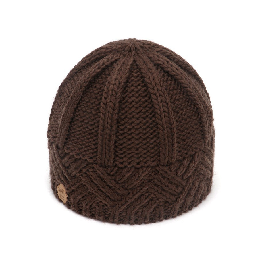 European and American retro style diamond grid coarse needle knitted hat for men and women, fashionable autumn and winter knitted hat - Korvel