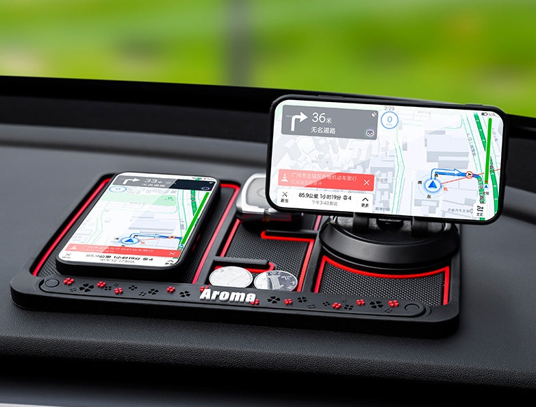 Personalized Multifunctional Anti-Slip Car Mat & Phone Holder