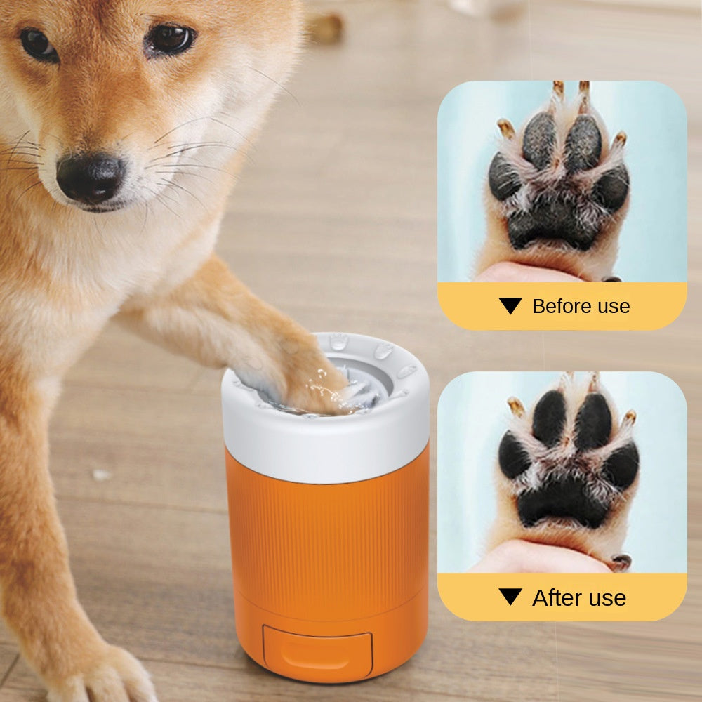 Pet Foot Washing Cup Dog Beauty Paw Cleaning Tool With Towel Feature Foot Bath Bathing Artifact - Korvel