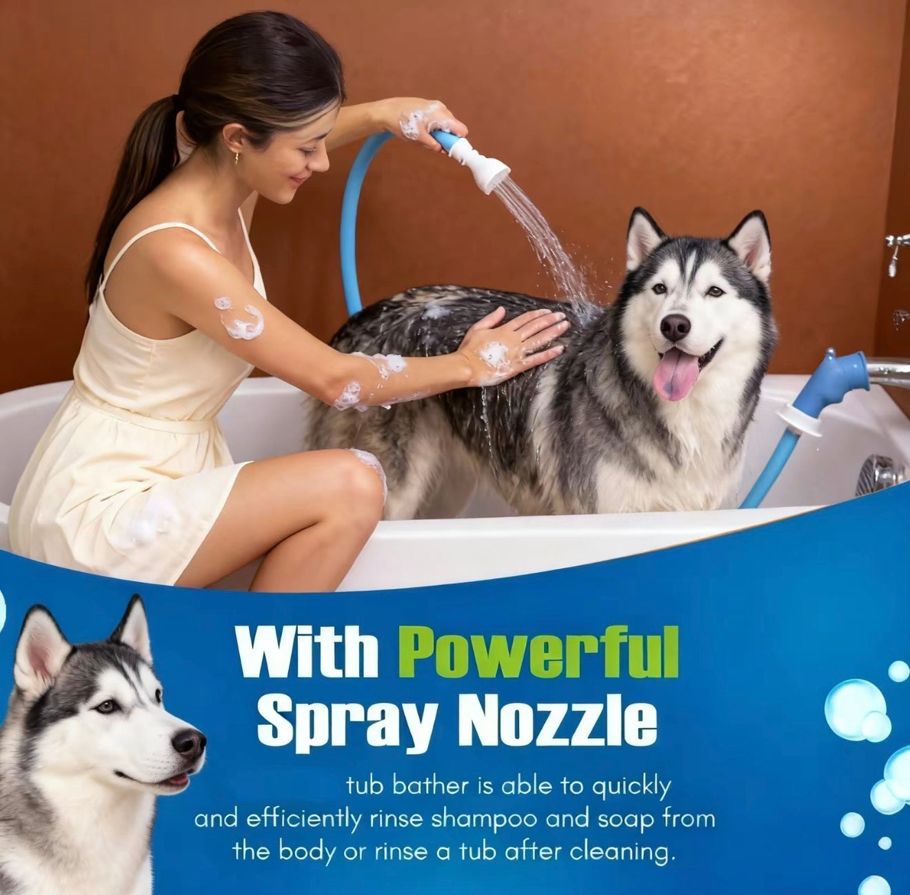 AquaPet Tub Sprayer for Effortless Bathing
