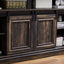 Table de télévision à portes coulissantes de style mid-century avec armoire de rangement
