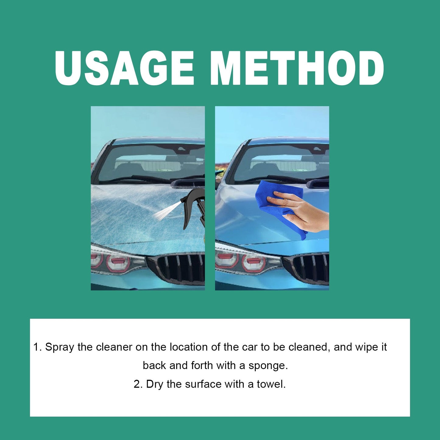 Spray de nettoyage et d'éclaircissement pour voiture premium