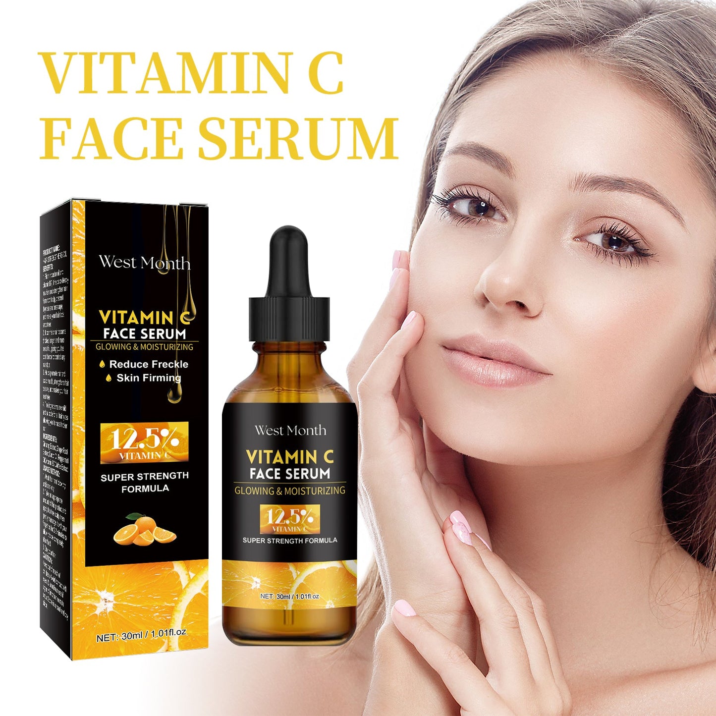 Vitamin C Face Essence For Reducing Fine Lines, Firming, Smoothing And Moisturizing Anti-Aging Skin Essence - Korvel