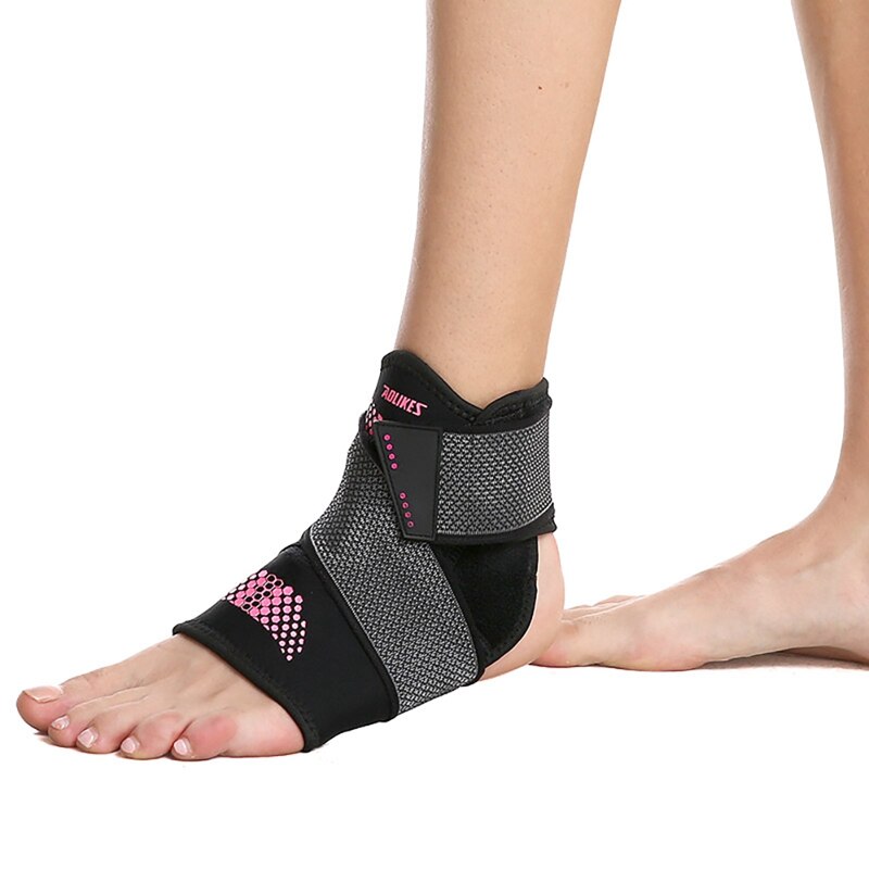 1pc Sport Ankle Brace Protector Adjustable Anti-sprain Compression Feet Support Wrap Bandage Protection With Strap - Korvel