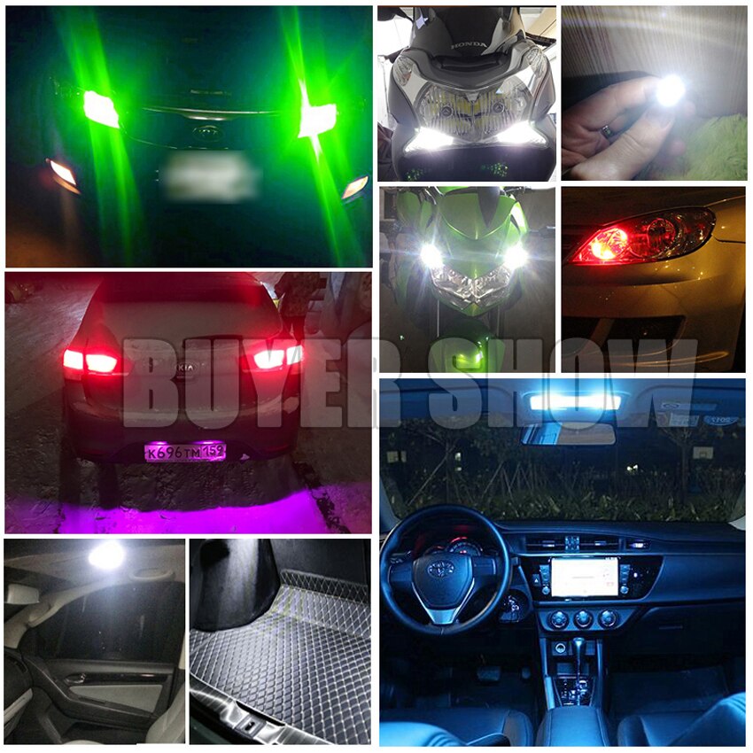 10PCS T10 W5W Led 3030 1SMD Wedge Bulb Auto Dome Reading Car Light Sidemarker Sidelight Parking Lights 194 168 Lamp Bulbs - Korvel