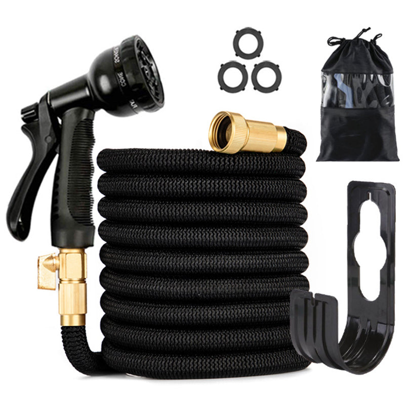 100 - ft Expandable Garden Hose with Nozzle. Light, Durable & Kink - Free for Car Wash & Outdoor Watering - Korvel