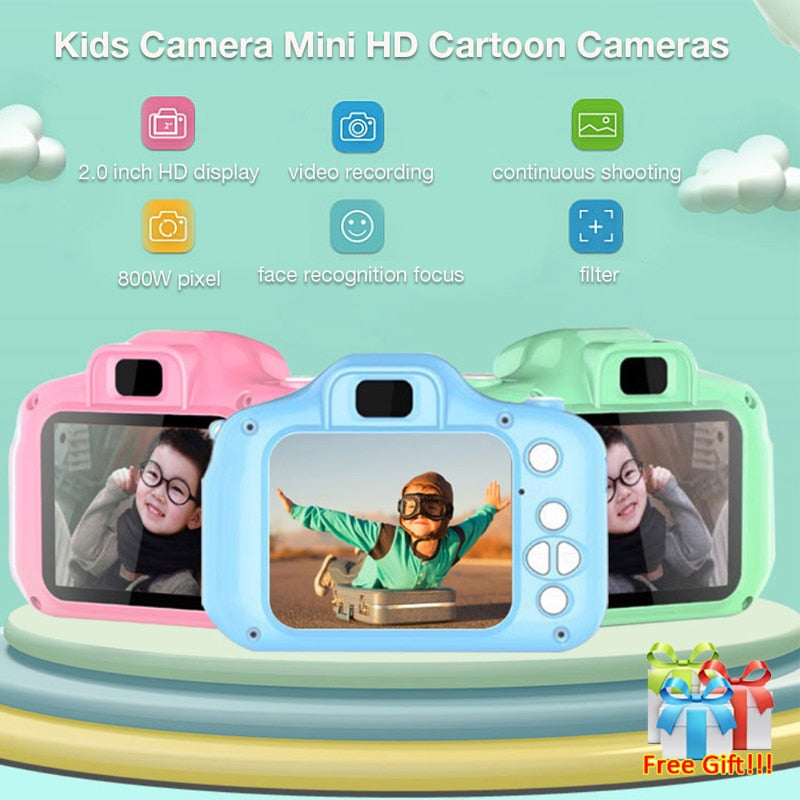 Children Mini Camera Kids Educational Toys for Children Baby Gifts Birthday Gift Digital Camera 1080P Projection Video Camera - Korvel