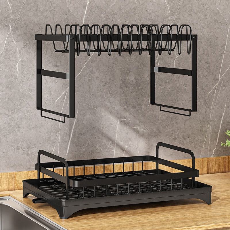 Kitchen drainage rack bowl and dish rack bowl and dish storage rack household utensils knives and forks storage rack - Korvel