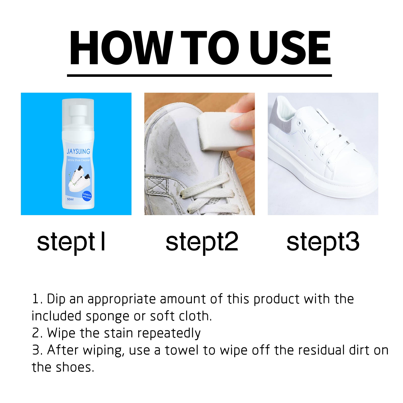 Small White Shoe Cleaner, Portable No-wash Small White Shoes Decontamination And Whitening Cleaner - Korvel
