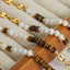 Versatile Light Luxury Titanium Steel Freshwater Pearl Tiger Eye Stone Pig Nose Chain Necklace Jewelry for Women - Korvel
