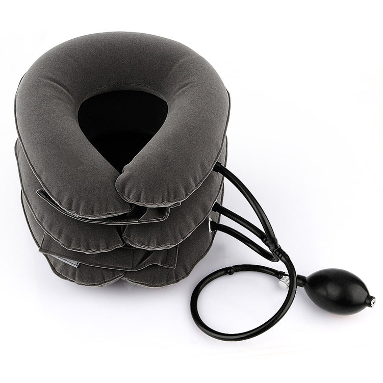 HailiCare Swan Neck Correction Artifact Cervical Traction Inflatable Portable Full Velvet Neck Guard - Korvel