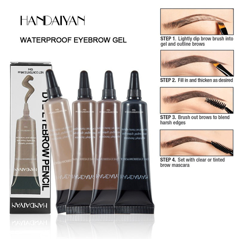 Handaiyan Styled Eyebrow Gel Waterproof and Non Halogenic Liquid Eyebrow Dyeing Cream Wild Eyebrow Holder - Korvel