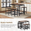 TREXM 5-Piece Compact Bar Table Set - Modern Industrial Design