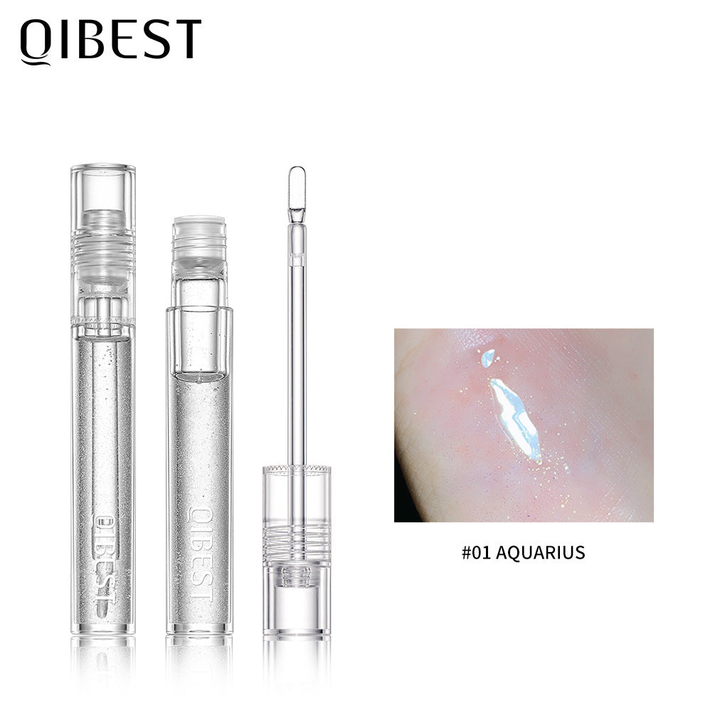 QIBEST Brillo de Labios Agua Ligera - Acabado Transparente Hidratante