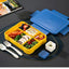 Japanese style simple portable microwaveable double layer partition lunch box - Korvel