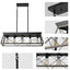 5-Light Farmhouse Chandeliers for Dining Room Metal Rustic Pendant Island Light  Modern Rectangular Island Lights (No Bulbs) - Korvel
