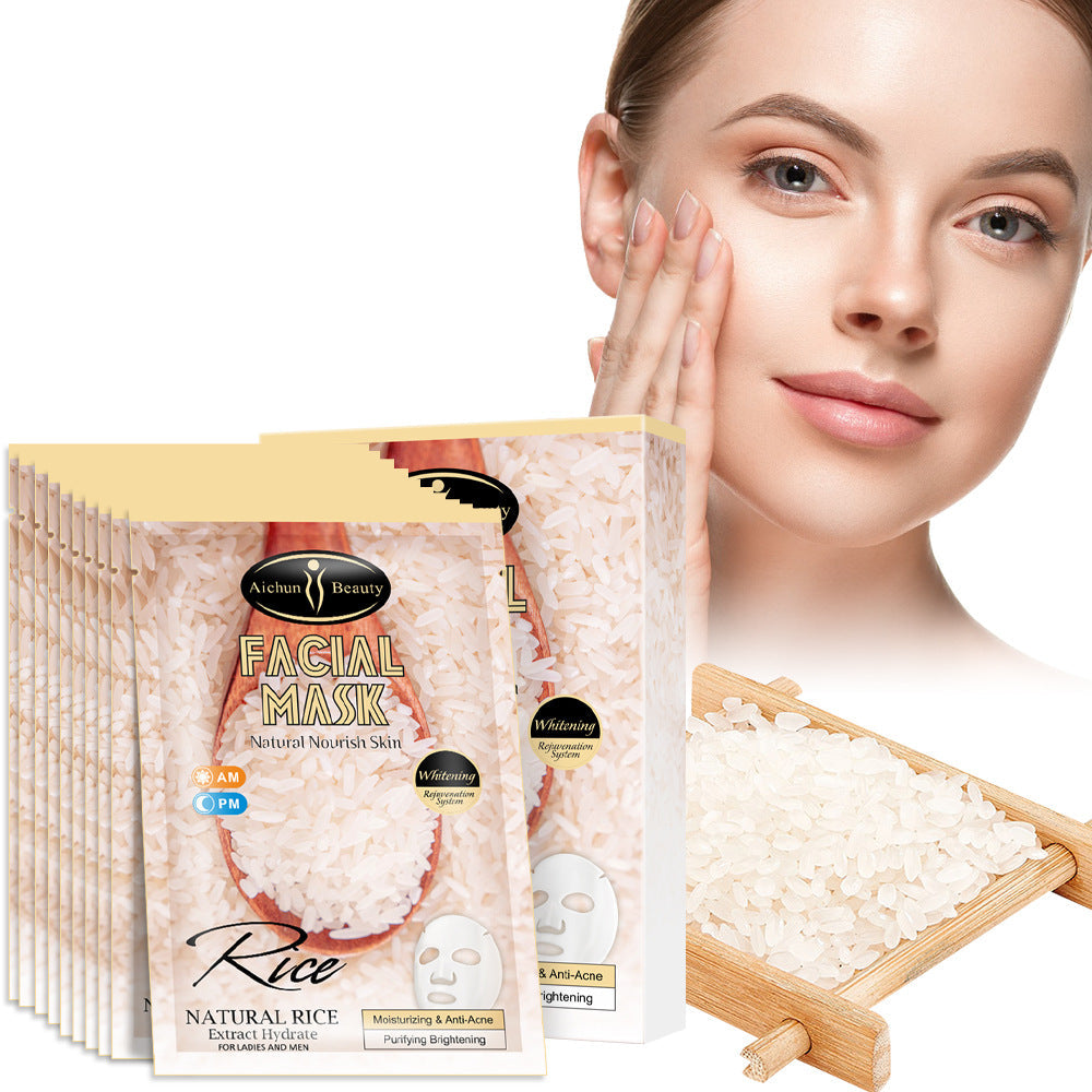 Rice Mask Facial Skin Fine Lines Moisturizing Desalination Brightening Skin Rice Mask Skin Care Products - Korvel