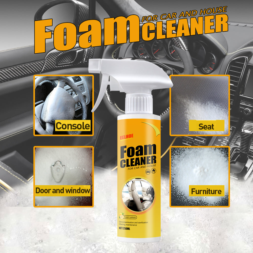 Multi-Purpose Foam Cleaner, Leather Seat Foam Head Cleaner Car Interior Decontamination Cleaning - Korvel