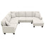[VIDEO provided] [New] 108*85.5" Modern U Shape Sectional Sofa 7 Seat Fabric Sectional Sofa Set - Korvel