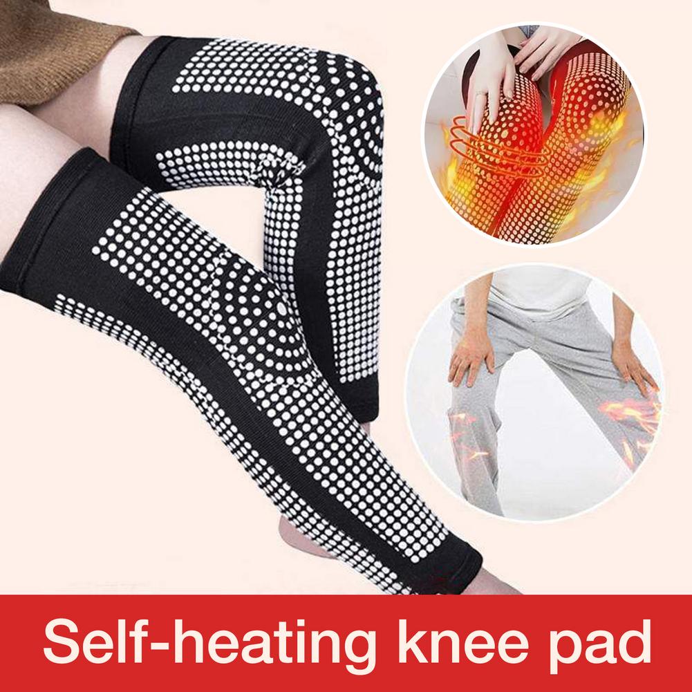 1 Pair Dot Matrix Self Heating Knee Pads Brace Sports Kneepad Tourmaline Knee Support - Korvel